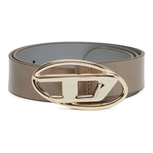 DIESEL 1DR Logo-buckle Leather Belt