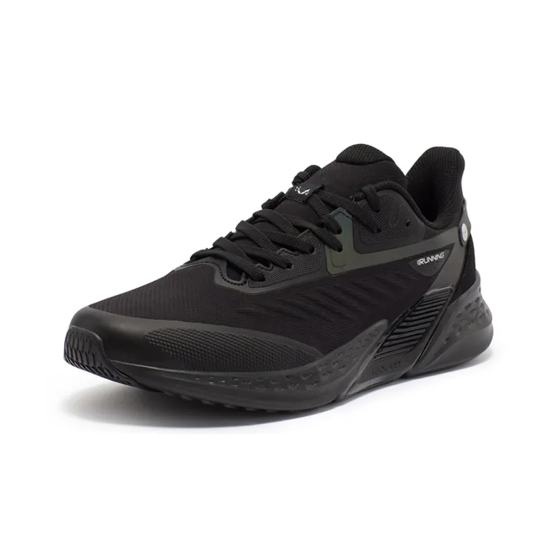 361° Volcano Rainproof Series Volcano Rain Screen Anti Slip Wear Resistant Low Top Running Shoes Men's Obsidian Black-1