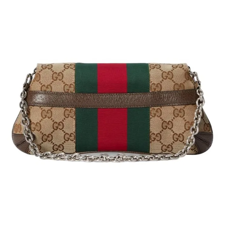 GUCCI Horsebit 1955 Leather Reproduction Shoulder Bag Handbag Shoulder Bag Women's Beige & Ebony-7