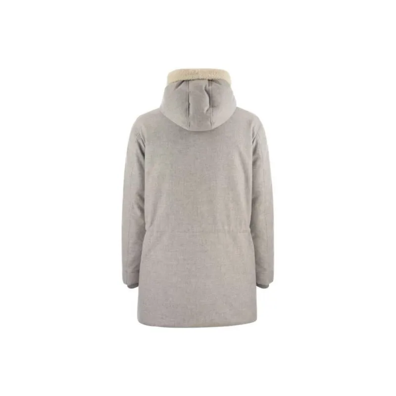 Brunello Cucinelli Coat Men's Light Gray-1