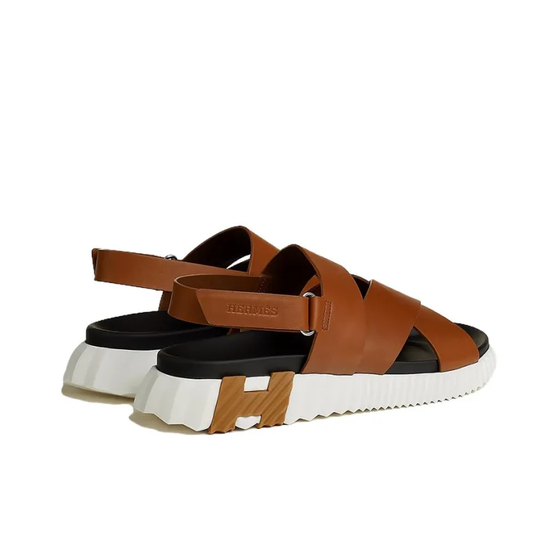 HERMES Electric Beach Sandals Men's Light Yellow Umber-3