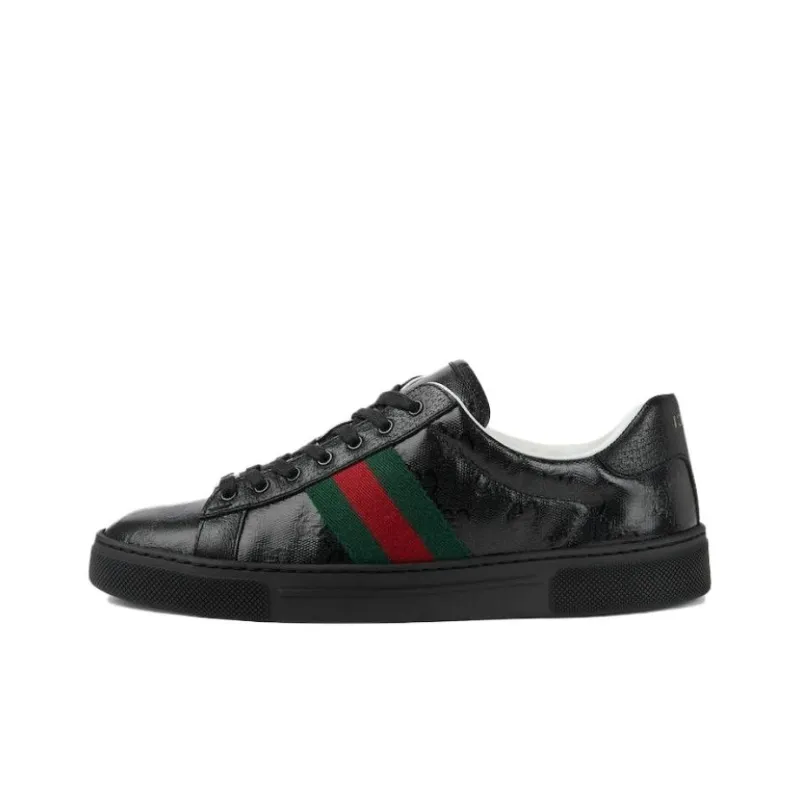 GUCCI Ace Gg Crystal Canvas Black Women's-0