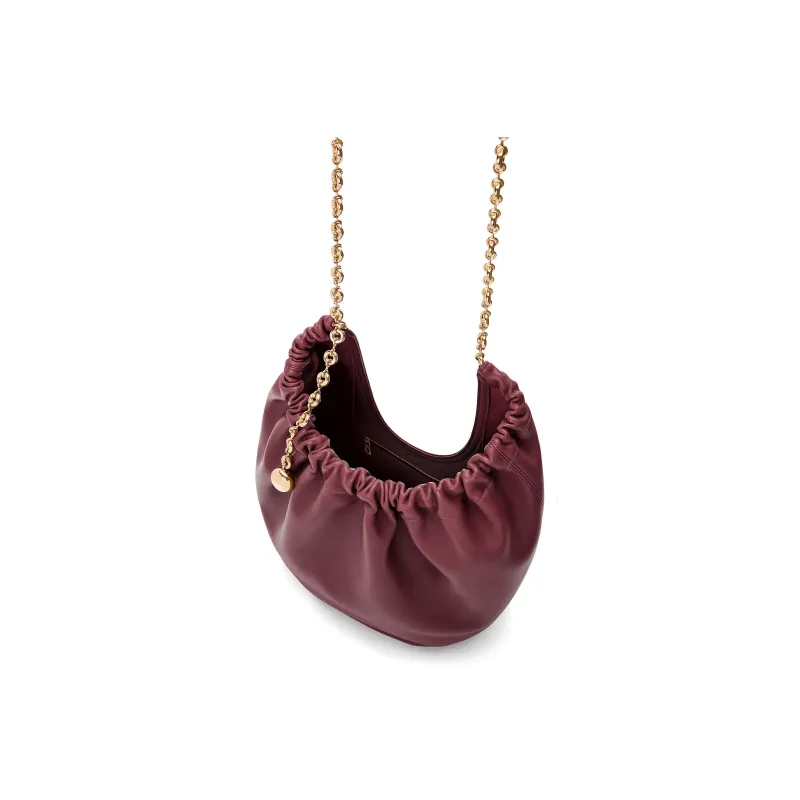 LOEWE Nappa Sheep Leather Shoulder Bag Crossbody Bag Handbag Medium Size Women's Burgundy-5