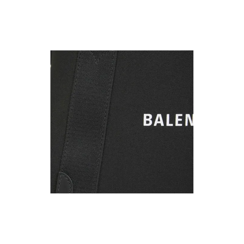 Balenciaga Cotton With Calfskin Tote Bag, Shopping Bag, Handbag Women's Black-5