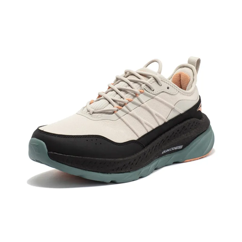 361° Fiery Rain Screen Wear-Resistant Slip-Resistant Low-Top Running Shoes Men's Beige Black-1