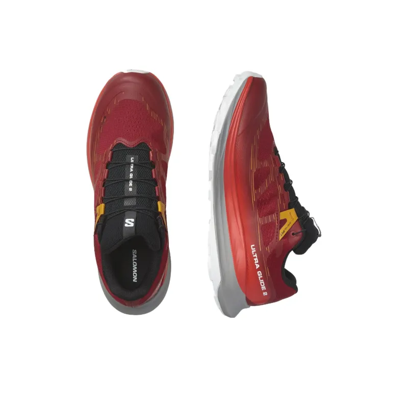 SALOMON Ultra Glide 2 Non slip And Sweat wicking Low Top Running Shoes Men's Red-3