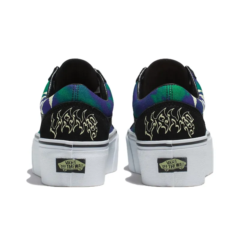 Old Skool Vans Stackform 'Glow In The Dark Skull Print'-3