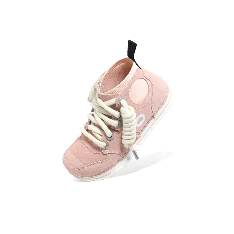 OETZI Mid Top Skateboard Shoes Women's Dark Pink-3