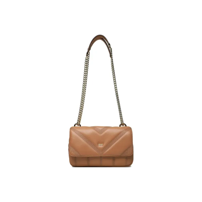 DKNY Leather One Shoulder Handbag Regular Women's Brown-1