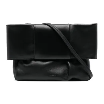 JIL SANDER Logo Embossed Shoulder Bag