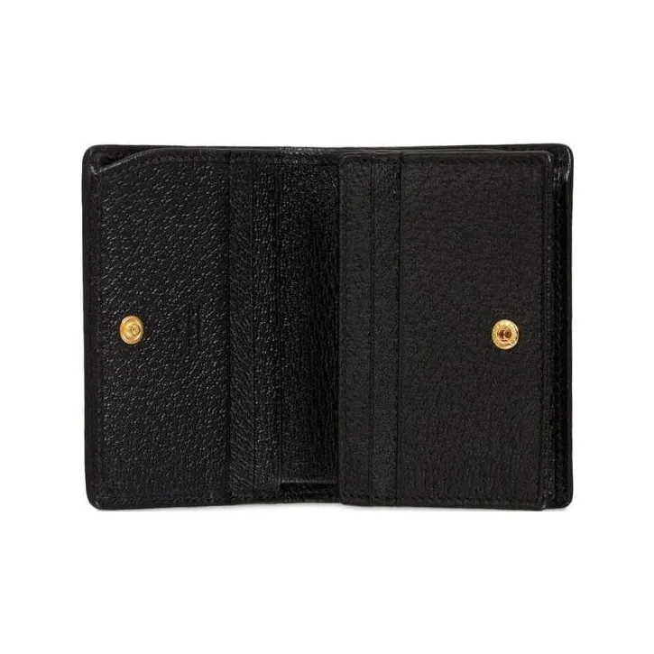 GUCCI Horsebit 1955 Jacquard With Leather Wallet Women's Black-1