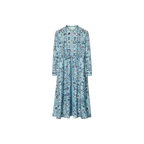 TORY BURCH Long-Sleeved Dresses Women's Blue