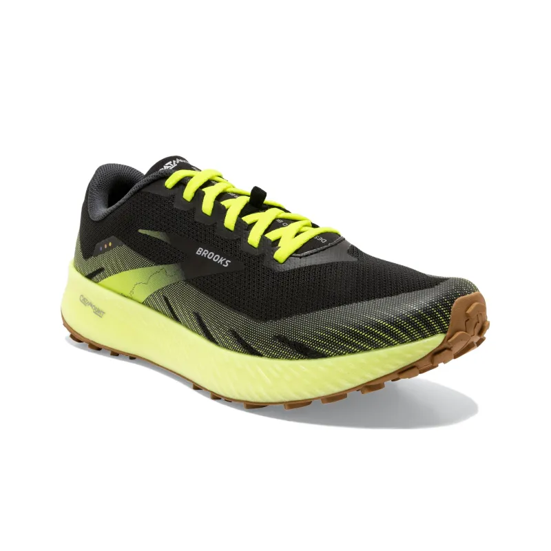 Brooks Catamount Shock Absorbers With Slip Resistant Features Low Top Running Shoes Men's Black Green-2