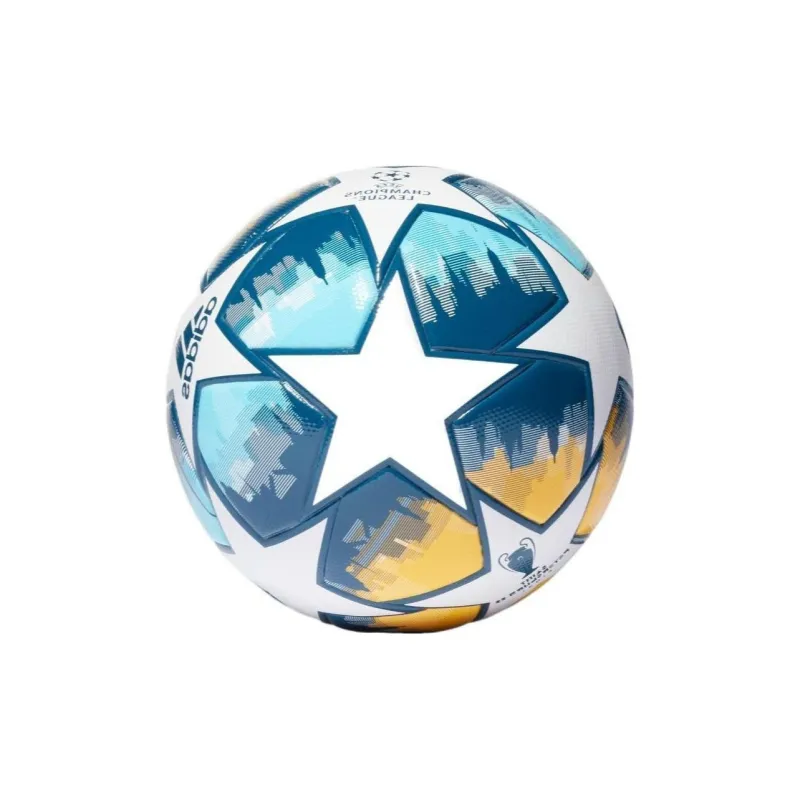 Adidas Size 5 Ball Soccer PU Seamless Thermal-bonding Unisex White/yellow/light Blue/navy-3