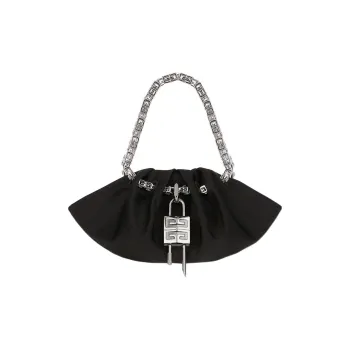 GIVENCHY 4G Satin Mulberry Silk Handbag Mini Women's Black