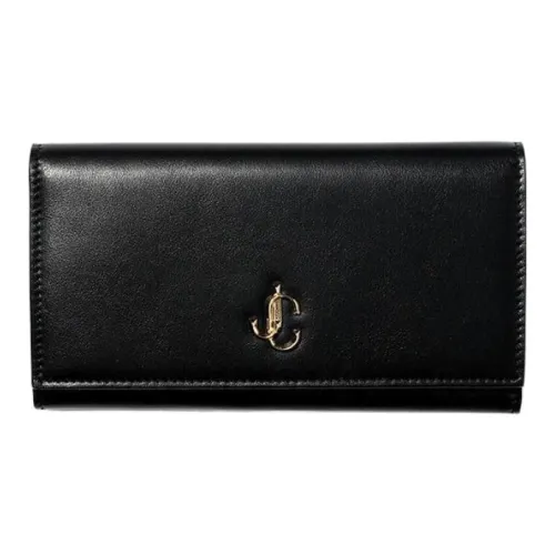 Jimmy Choo Genuine Leather Wallet Women's Black