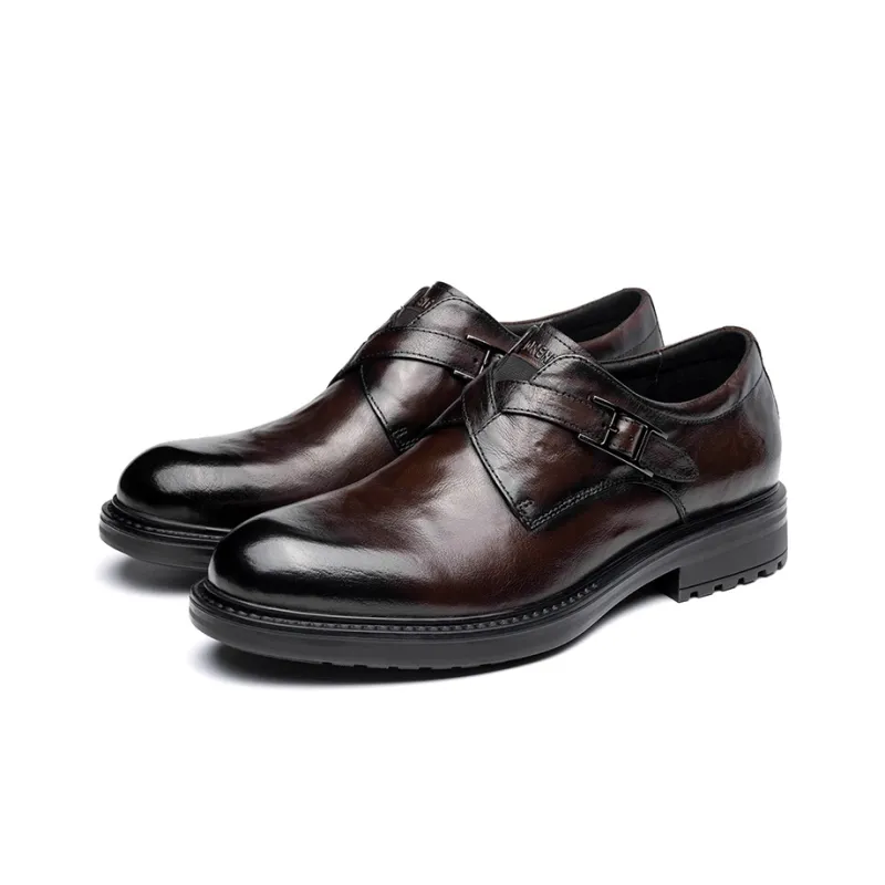 LAORENTOU Men's Casual Shoes Men Low Top Black/Brown-7