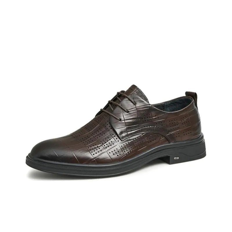 TATA Dress Shoes Men Low Top Solid Color-1