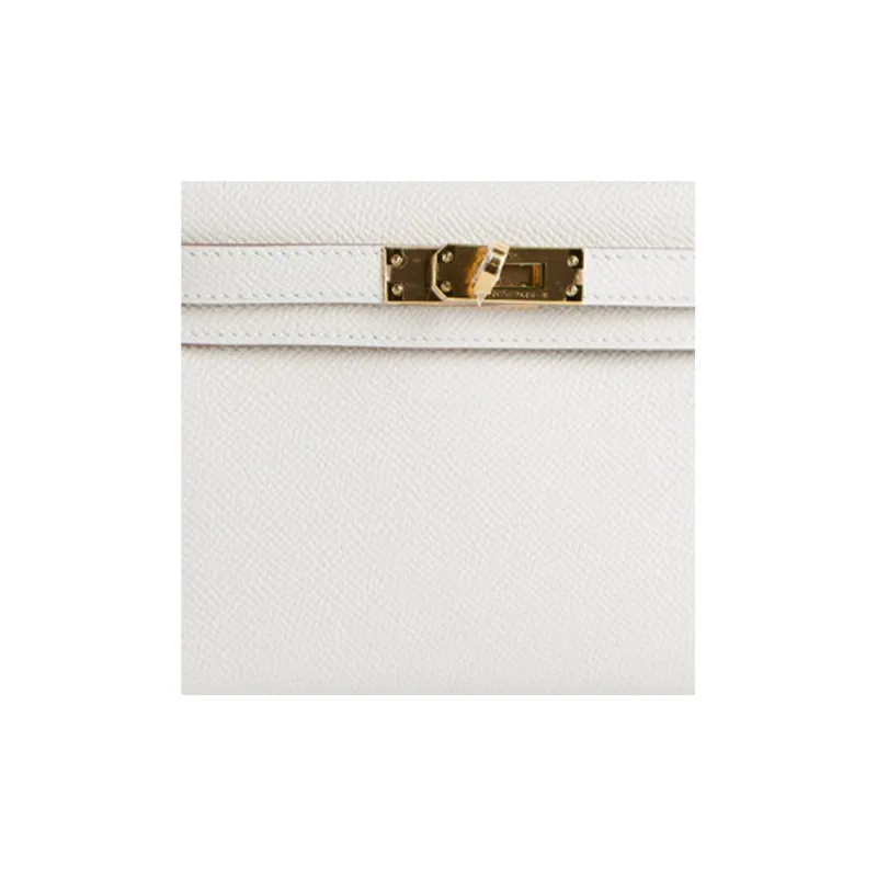 HERMES Mini Kelly 2nd Generation Epsom Leather Kelly Bag, One Shoulder Handbag Mini Women's 10 Craie Milkshake White-7