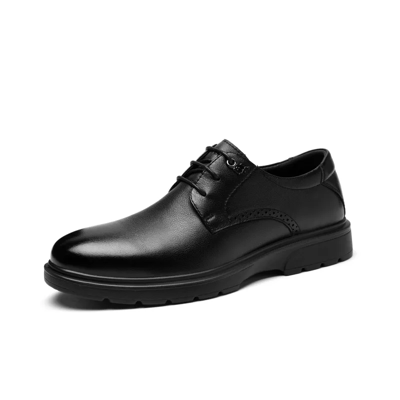 HLA Dress Shoes Men Low Top Black-1
