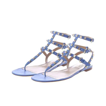 Valentino ROCKSTUD Roman Sandals Women's Blue