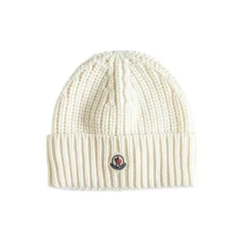 Moncler Logo patch Ribbed knit Beanie