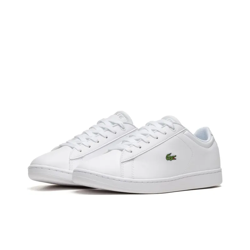 LACOSTE Lightweight Low-Top Skateboard Shoes Women's White-2