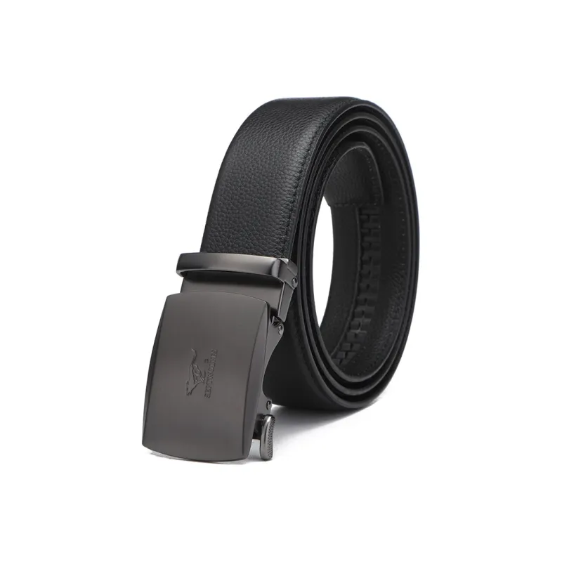 SEPTWOLVES High End Youth Automatic Buckle Leather Belts Men's 3.5CM-0