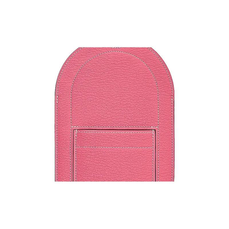 HERMES In The Loop Mysore Goat Skin Card Holder Cell Phone Pouch Large Size Women's Lipstick Powder/Brick Red-1