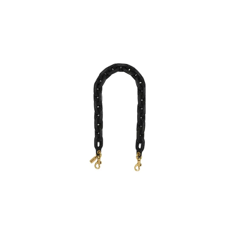 COACH Leather Bag Strap Women's Black-0