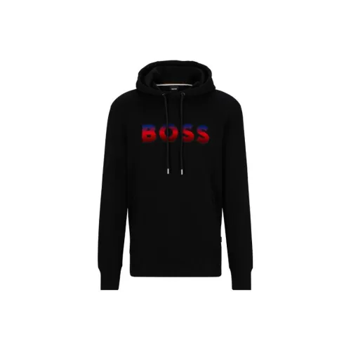 BOSS Logo-print Gradient-effect Hoodie