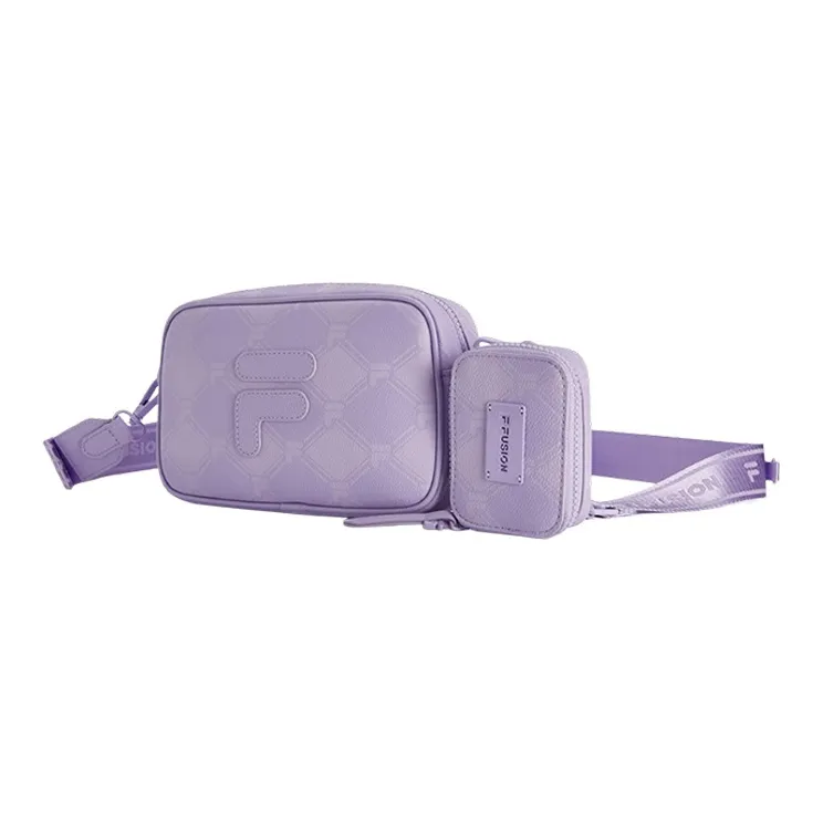 FILA FUSION PU Polyurethane Synthetic Leather Camera Bag Shoulder Bag Crossbody Bag Regular Unisex Aurora Purple-2