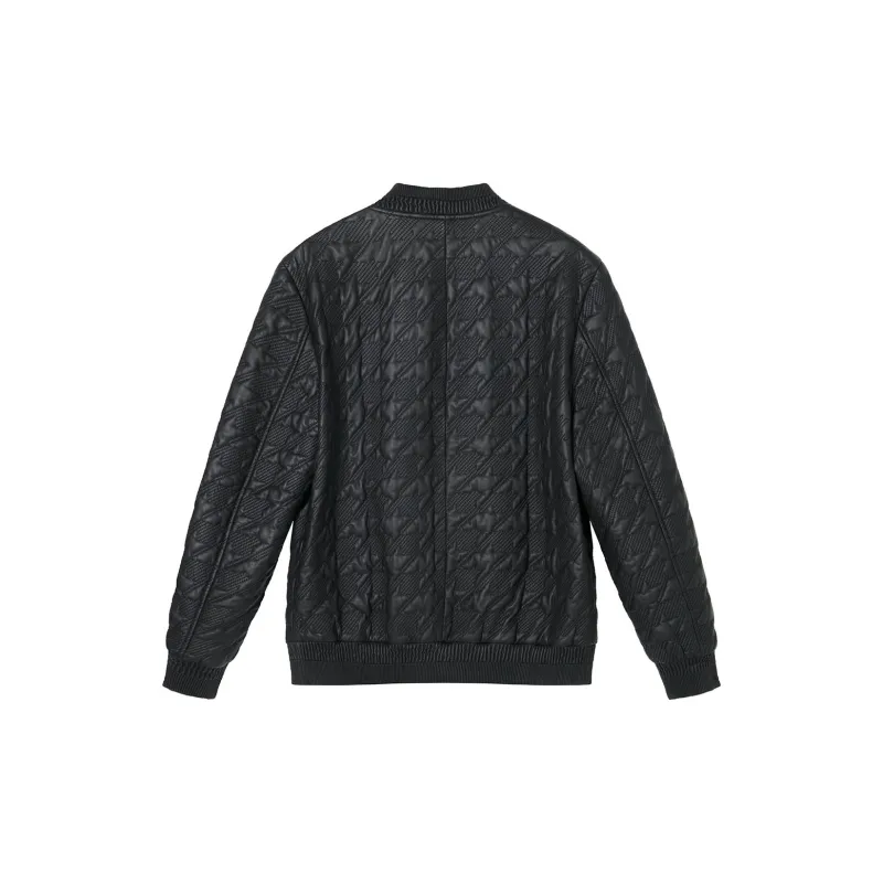 DAVID NAMAN Leather Jackets Men Black-1
