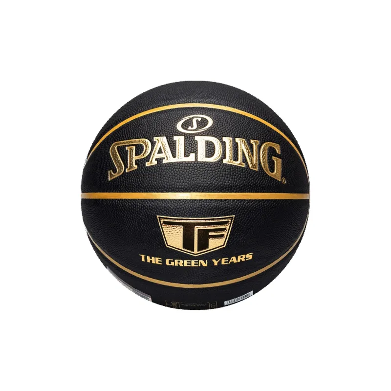 SPALDING PU Basketball Black Gold Size 7 Ball Training-1