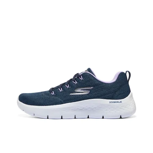 Skechers Go Walk Fle Anti Slip Wear Resistant Low Top Running Shoes Women's Blue