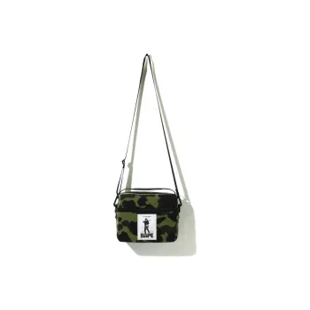 A BATHING APE Polyamide Small Square Bag, Crossbody, One Shoulder Handbag Regular Unisex Green/Yellow