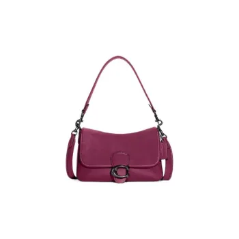 COACH Tabby Suede Bonded Leather Saddle Bag Crossbody Bag Shoulder Bag Women's Plum