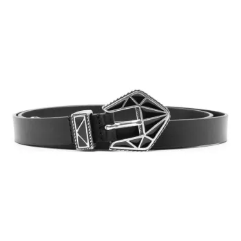 ISABEL MARANT Coraline Geometric buckle Leather Belt