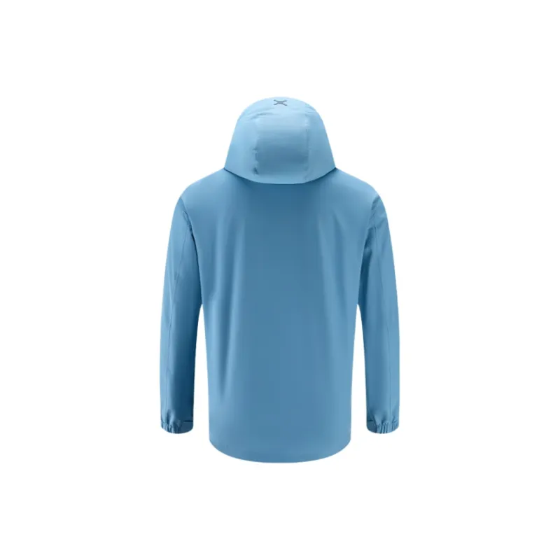Jeep Heavy Washed Waterproof And Windproof Hard Shell Windbreaker Jacket Unisex Windward Blue Fall And Winter-1