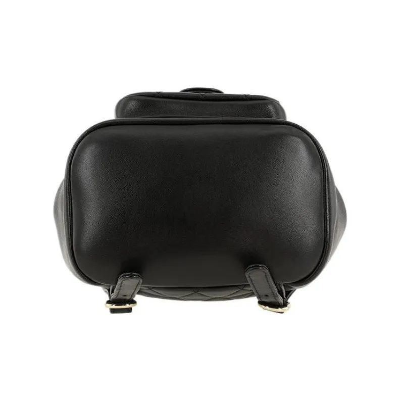 CHANEL Duma Sheepskin Backpack Women's Black-3