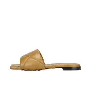 Bottega Veneta Lido Quiet Slide Slippers Women's Earth Yellow