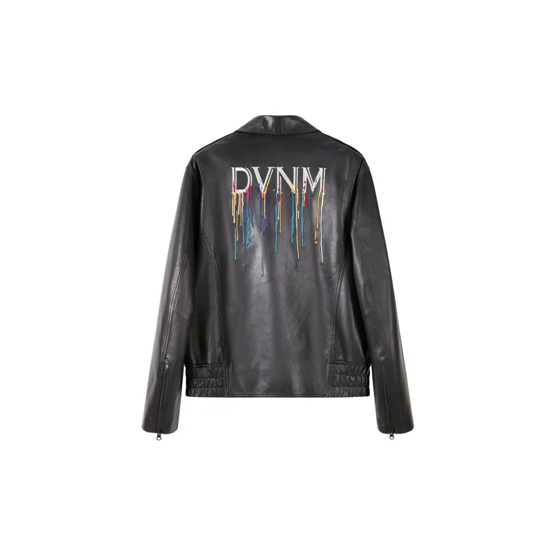 DAVID NAMAN Leather Jacket Men's Black-1