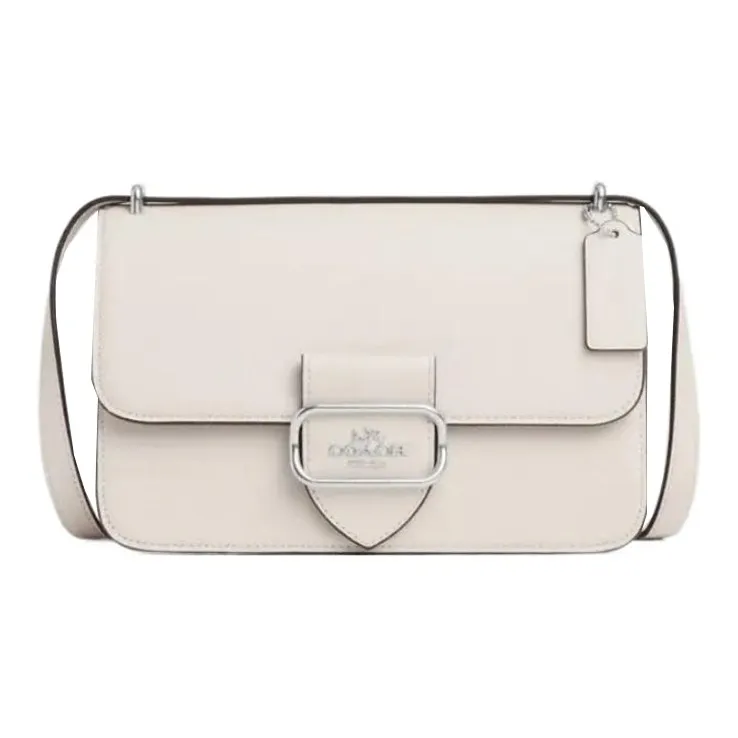 COACH Morgan Cow Leather Messenger Bag Shoulder Bag Crossbody Bag Medium Size Women's White-0