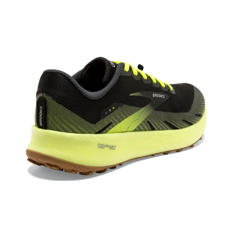 Brooks Catamount Shock Absorbers With Slip Resistant Features Low Top Running Shoes Men's Black Green-3