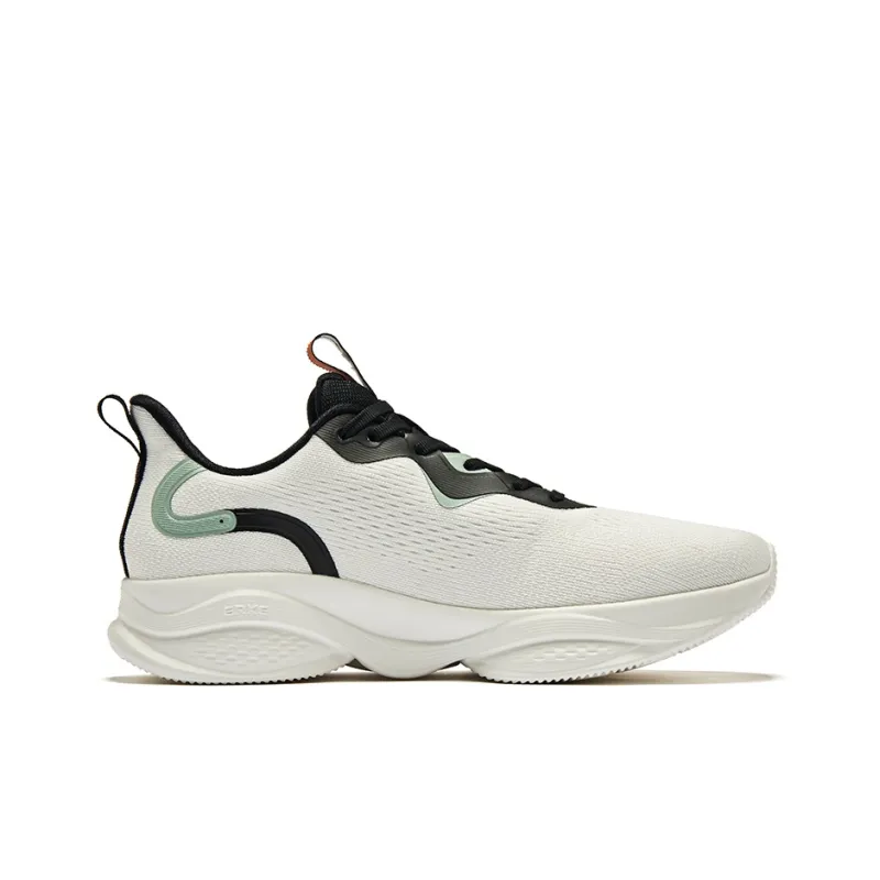 Erke Bullet 1.0 Cushioning Anti-Slip And Wear-Resistant Low-Top Running Shoes Men's White Black-1