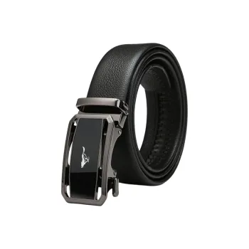 SEPTWOLVES Business Trendy Youth Automatic Buckle Leather Belts Men's Width 3.55CM