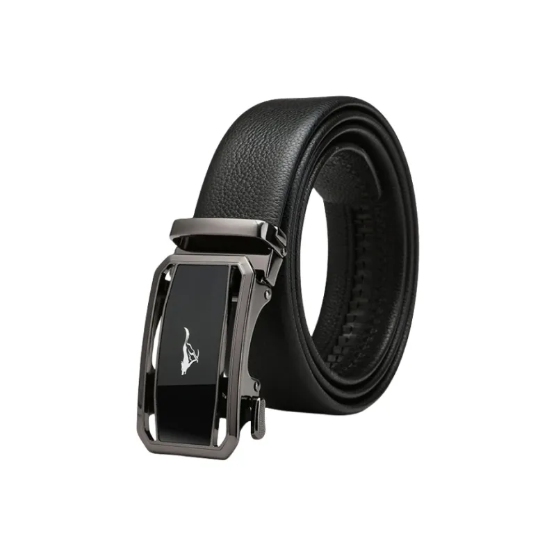 SEPTWOLVES Business Trendy Youth Automatic Buckle Leather Belts Men's Width 3.55CM-0