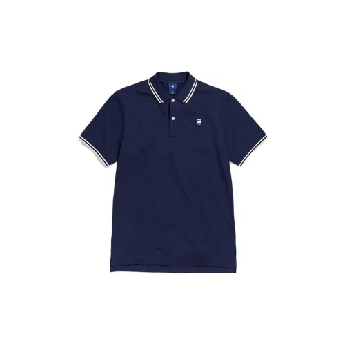 G-STAR RAW Polo Shirts Men Light Navy Blue