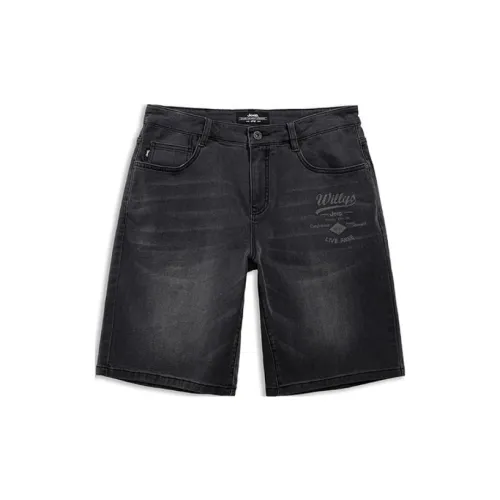 Jeep Denim Shorts Men Dark Gray