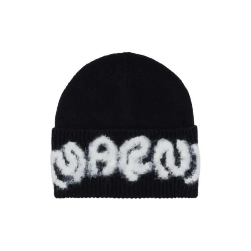 MARNI Logo Appliqué Wool Beanie